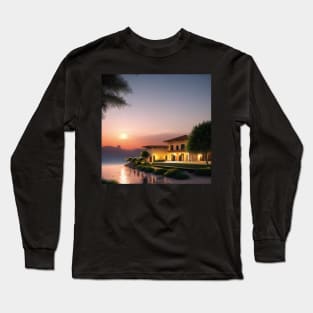 Casa italiana en la playa Long Sleeve T-Shirt